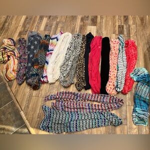 Scarf lot of 17. Includes 15 infinity and 2 regular.